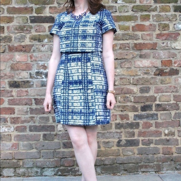 Fashion Union Blue Cutout Dress Sz XL Blue White Asos - Picture 1 of 10